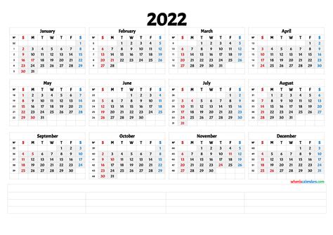 Calendar With Week Numbers 2022 Pdf